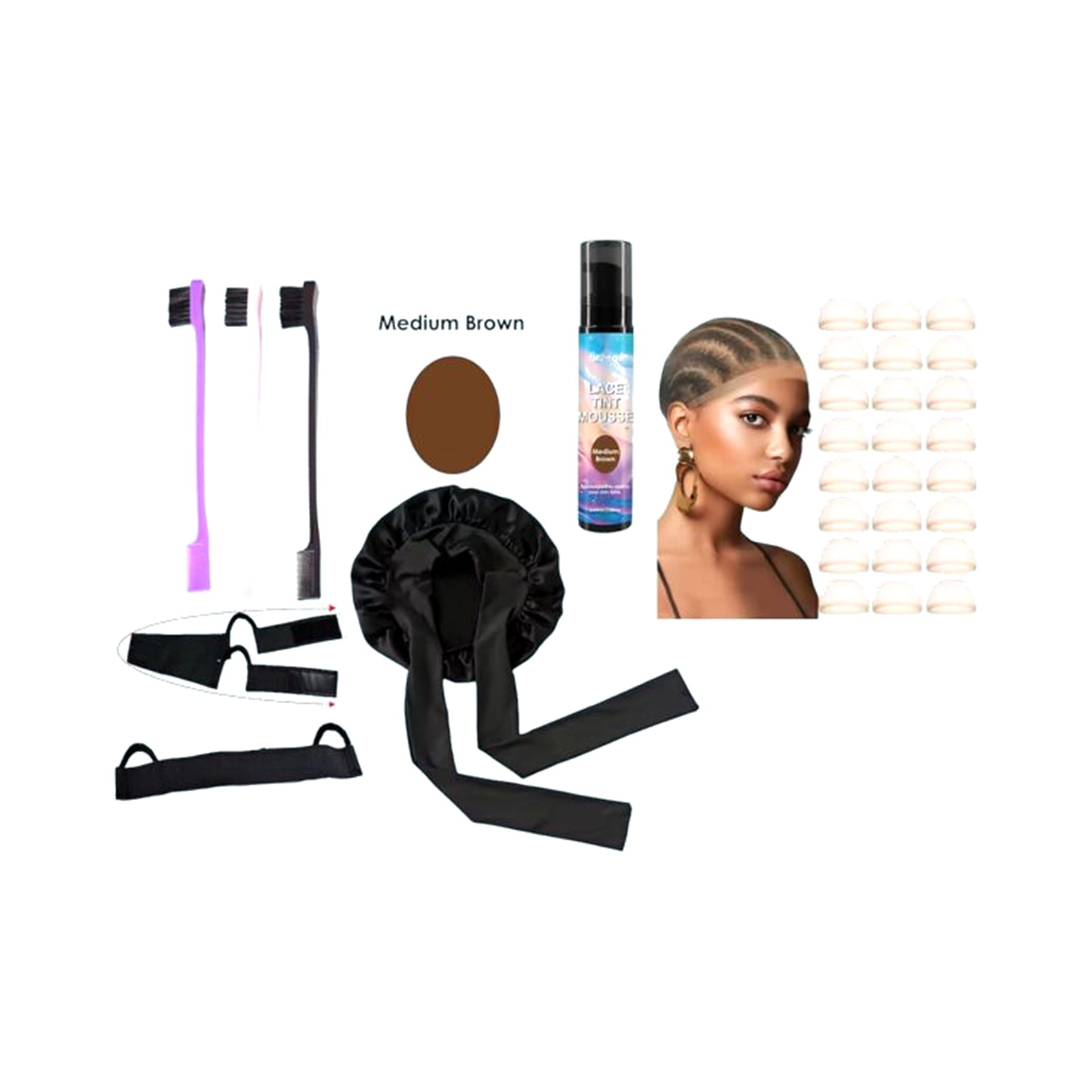 Wig Essentials Kit 5-delig (basis) - SetVibes