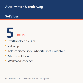 Auto: winter & onderweg Set 5-delig Mix - overzicht van de 5 onderdelen
