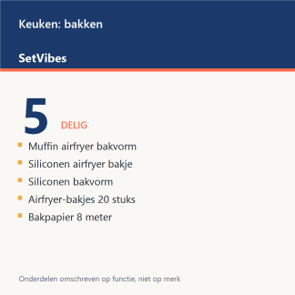 Keuken: bakken Set 5-delig Basis - overzicht van de 5 onderdelen