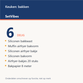 Keuken: bakken Set 6-delig - overzicht van de 6 onderdelen