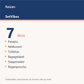 Reizen Set 7-delig Basis - overzicht van de 7 onderdelen