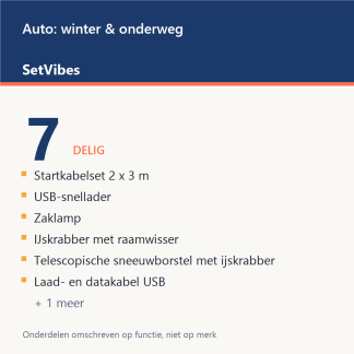 Auto: winter & onderweg Set 7-delig Luxe - overzicht van de 7 onderdelen